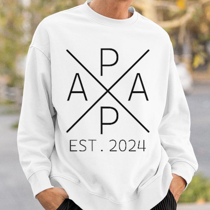 Werdender Papa Est 2024 Sweatshirt Geschenke für Ihn