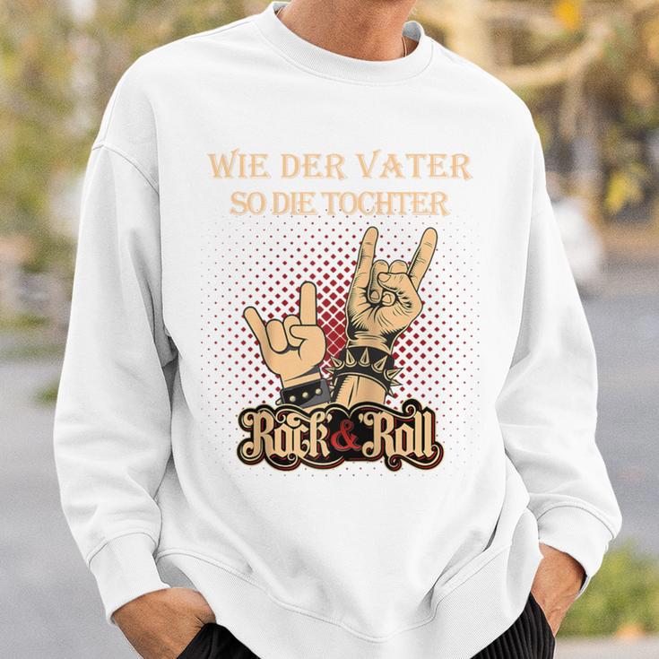 Wie Derater So Die Tochter Papa Opa Rock & Rollatertag Raglan Sweatshirt Geschenke für Ihn