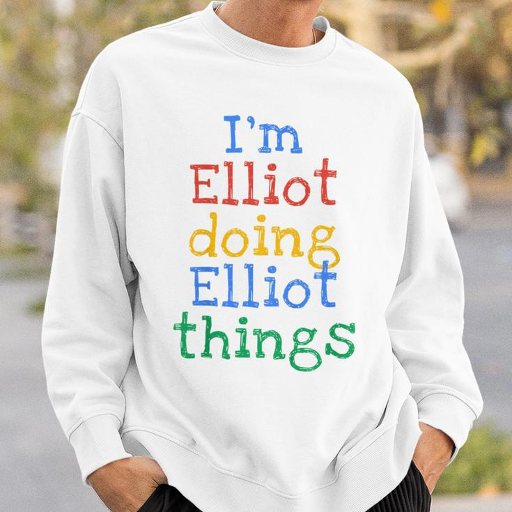 Youth I'm Elliot Doing Elliot Things Cute Personalised Sweatshirt Gifts for Him