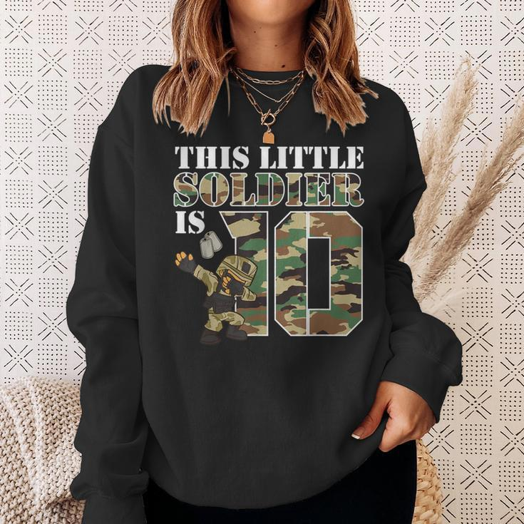 10 Year Old Boy Military Army 10Th Birthday Boy Sweatshirt Gifts for Her