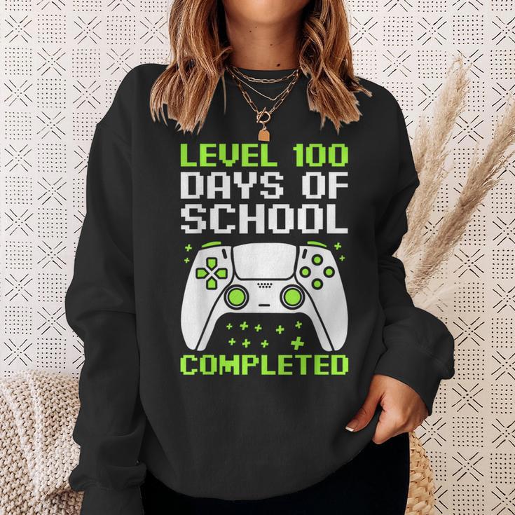 100 Days Of School For Boys Level Completed Gamer Sweatshirt Gifts for Her