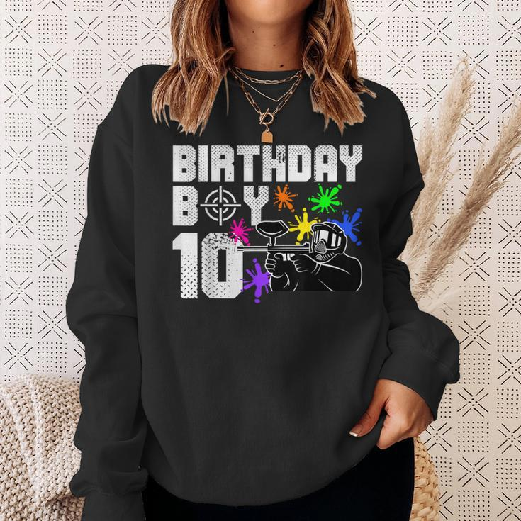 10Th Birthday Paintball Outdoor Sport 10 Year Old Sweatshirt Gifts for Her
