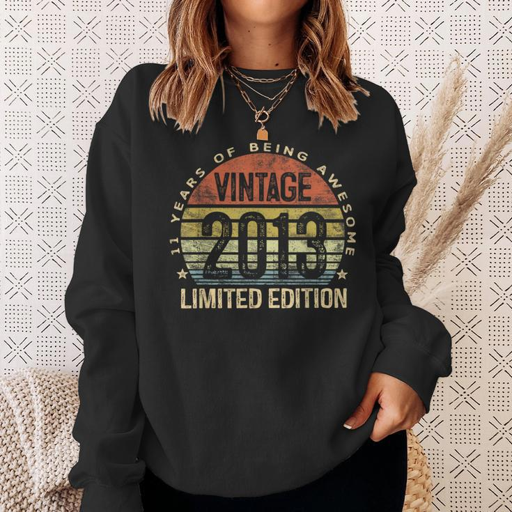 11 Year Old Vintage 2013 Limited Edition 11Th Birthday Sweatshirt Gifts for Her