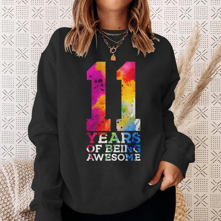 11 Years Of Being Awesome 11Th Birthday Sweatshirt Gifts for Her