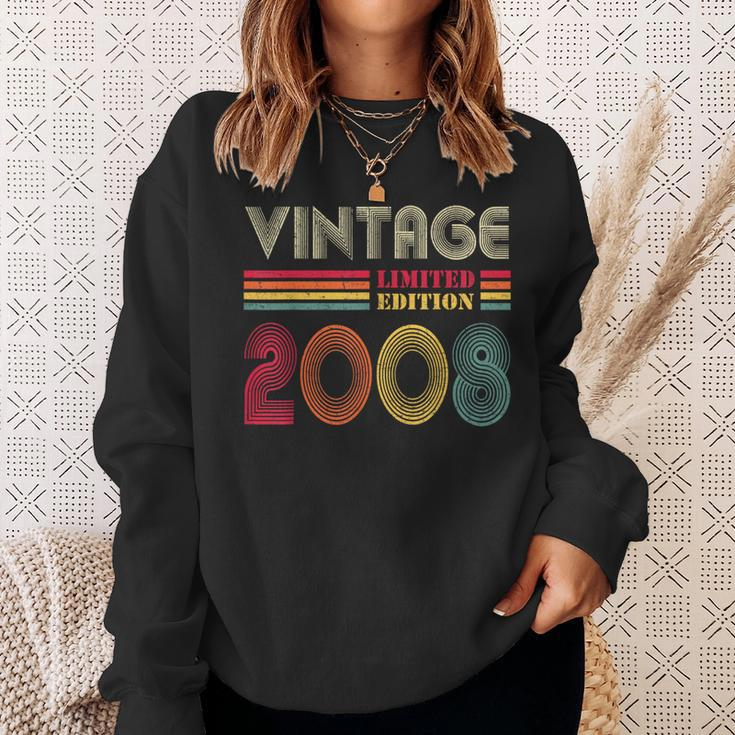 14 Year Old Vintage 2008 Limited Edition 14Th Birthday Sweatshirt Gifts for Her