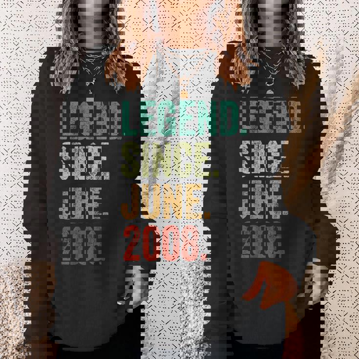 16 Years Old Legend Since June 2008 16Th Birthday Sweatshirt Gifts for Her
