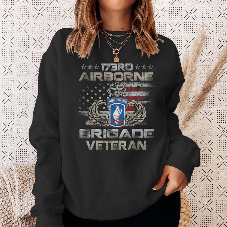 173Rd Airborne Brigade Veteran Flag Us Airborne Paratrooper Sweatshirt Gifts for Her