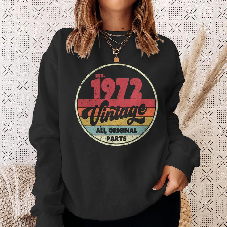 1972 VintageBirthday Retro Style Sweatshirt Gifts for Her