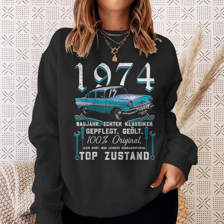 1974 Jahrgang Mann Frau 50 Years 50Th Oldtimer Sweatshirt Geschenke für Sie
