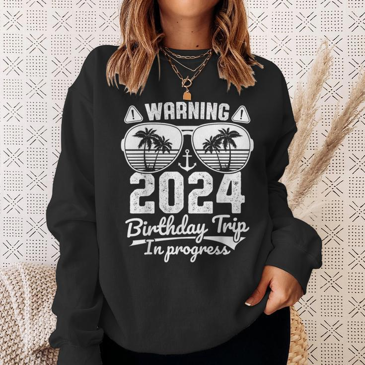 2024 Birthday Trip In Progress Cruise Birthday Trip Family Sweatshirt Gifts for Her