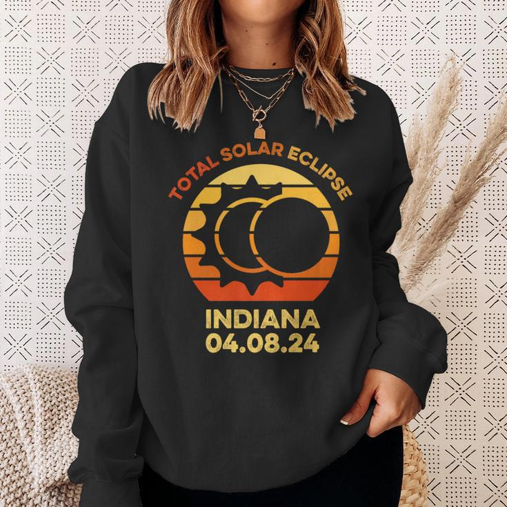 2024 Solar Eclipse Indiana Trip In Path Of Totality April 8 Sweatshirt Gifts for Her