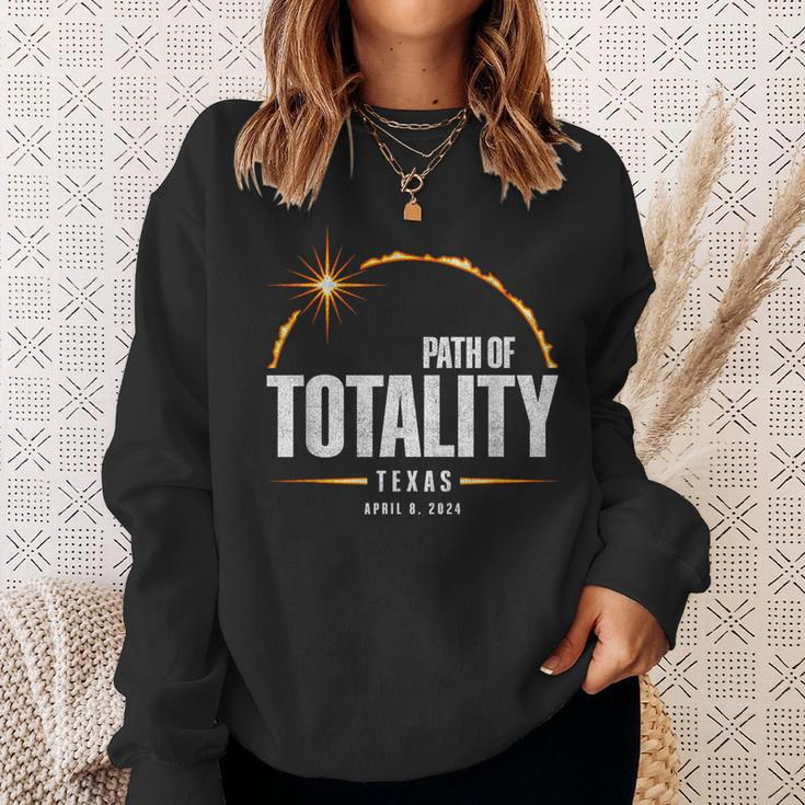 2024 Total Eclipse Path Of Totality Texas 2024 Sweatshirt Gifts for Her