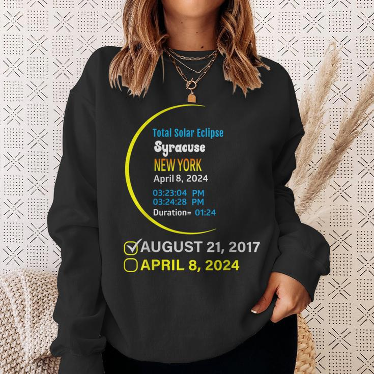 2024 Total Solar Eclipse April 8 New York Syracuse Sweatshirt Gifts for Her