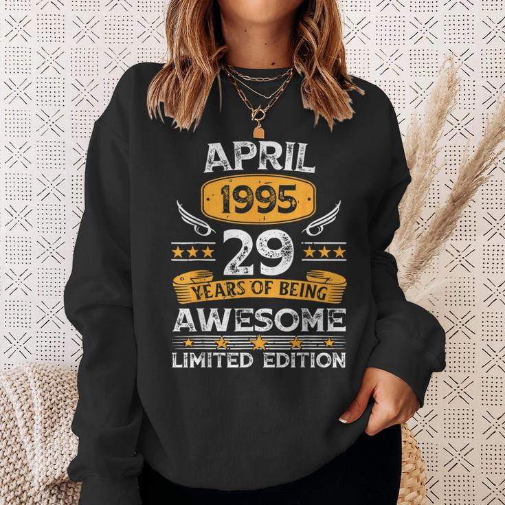 29 Years Old Vintage April 1995 29Th Birthday Mens Sweatshirt Gifts for Her