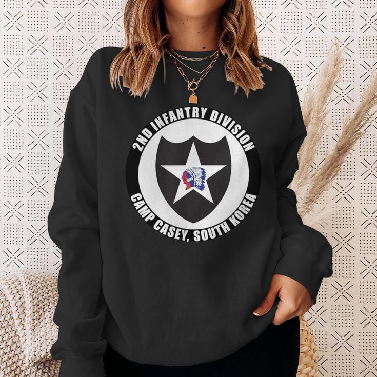 2Nd Infantry Division Camp Casey Korea Emblem Veteran Sweatshirt Gifts for Her