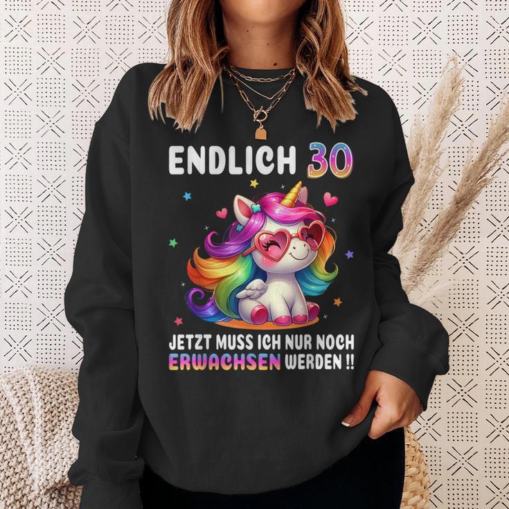 30 Geburtstag Geschenke Frau 30 Jahre Einhorn Party Outfit Sweatshirt Geschenke für Sie