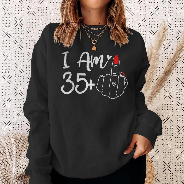 I Am 35 Plus 1 Middle Finger For A 36Th Birthday For Women Sweatshirt Gifts for Her