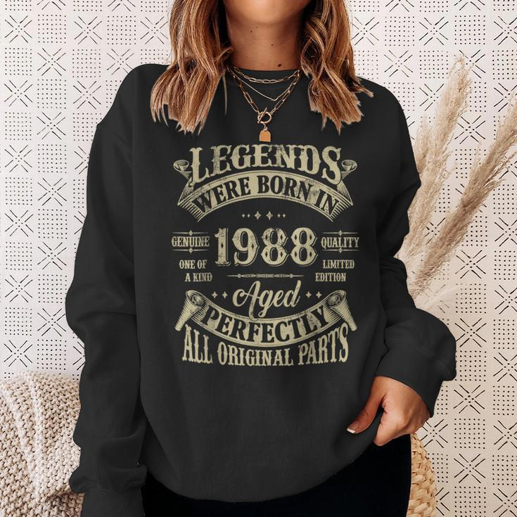 36Th Birthday 36 Years Old Vintage Legends Born In 1988 Sweatshirt Gifts for Her