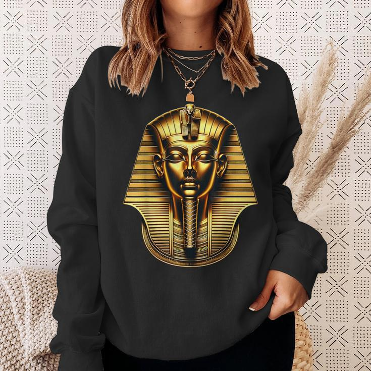 3Dking Pharaoh Tutankhamun King Tut Pharaoh Ancient Egyptian Sweatshirt Gifts for Her