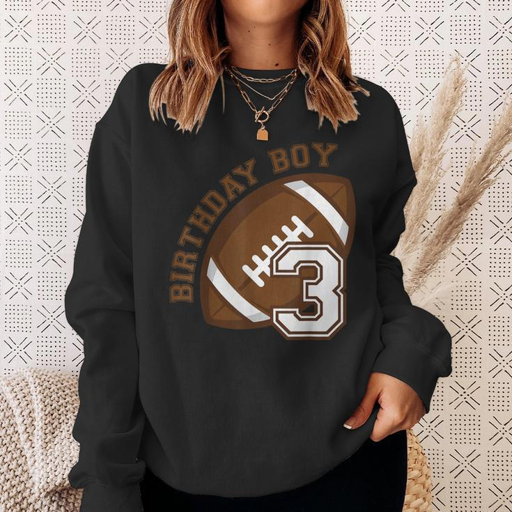 3Rd Birthday Boy Football Ball Player Third 3 Year Old Sweatshirt Gifts for Her