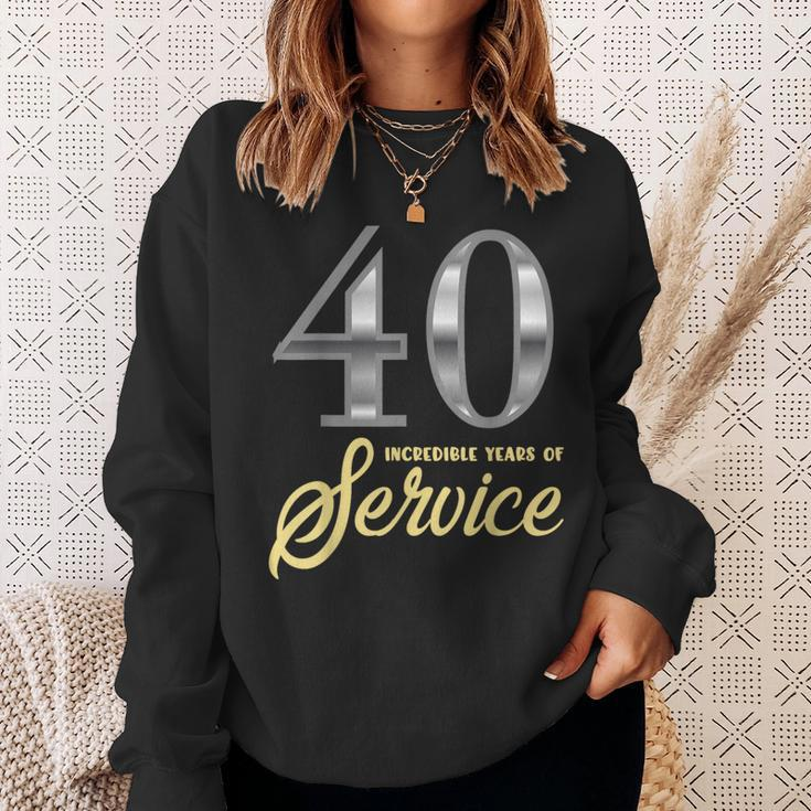 40 Years Of Service 40Th Employee Anniversary Appreciation Sweatshirt Gifts for Her