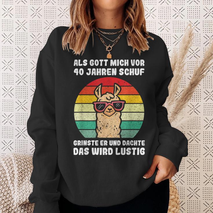 40Th Birthday 40 Jahre Als Gott Mich Vor 40 Jahre Schuf Black Sweatshirt Geschenke für Sie