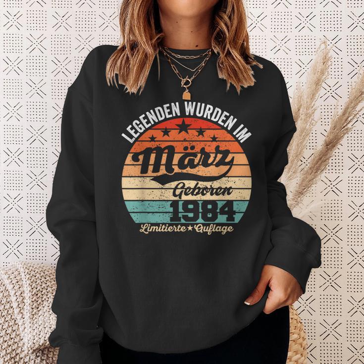 40Th Birthday Man Legends Are Im Marz 1984 Sweatshirt Geschenke für Sie