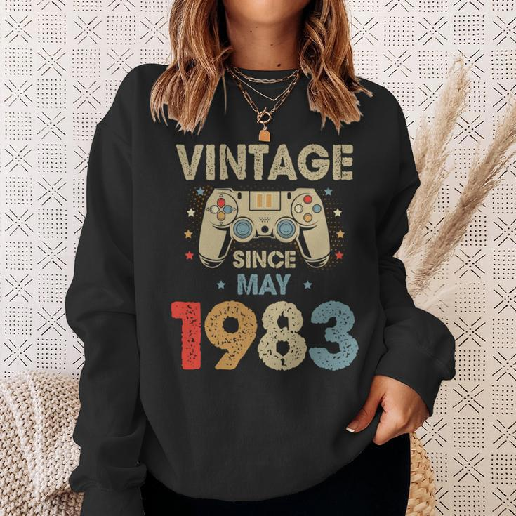 41St Birthday Boy Gamer Vintage May 1983 Bday Sweatshirt Gifts for Her