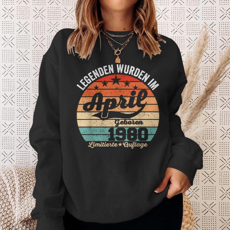 44 Geburtstag Geschenk Mann Legenden Sind Im April 1980 Sweatshirt Geschenke für Sie