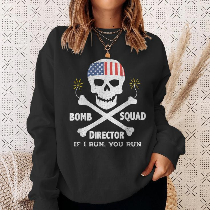 4Th Of July Fireworks Bomb Squad Director With Skull Sweatshirt Gifts for Her