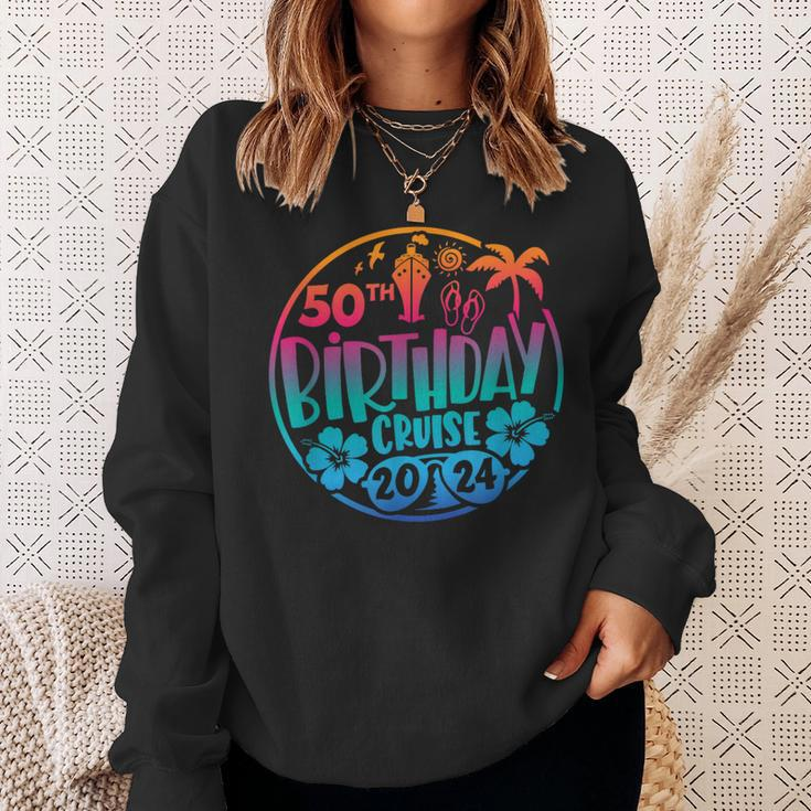 50Th Birthday Cruise 2024 Vacation Trip Matching Group Sweatshirt Gifts for Her