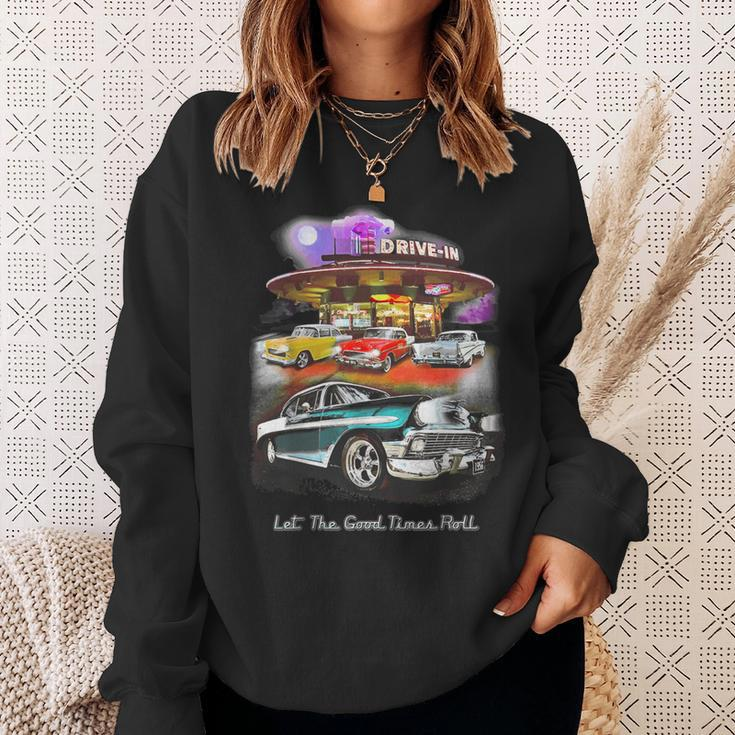 55 57 50 90S Chevys Bel Air Trifive Retro Classic Car Sweatshirt Gifts for Her