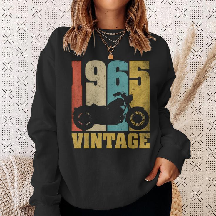 59Th Birthday Biker Dad Grandpa 59 Years Vintage 1965 Sweatshirt Gifts for Her