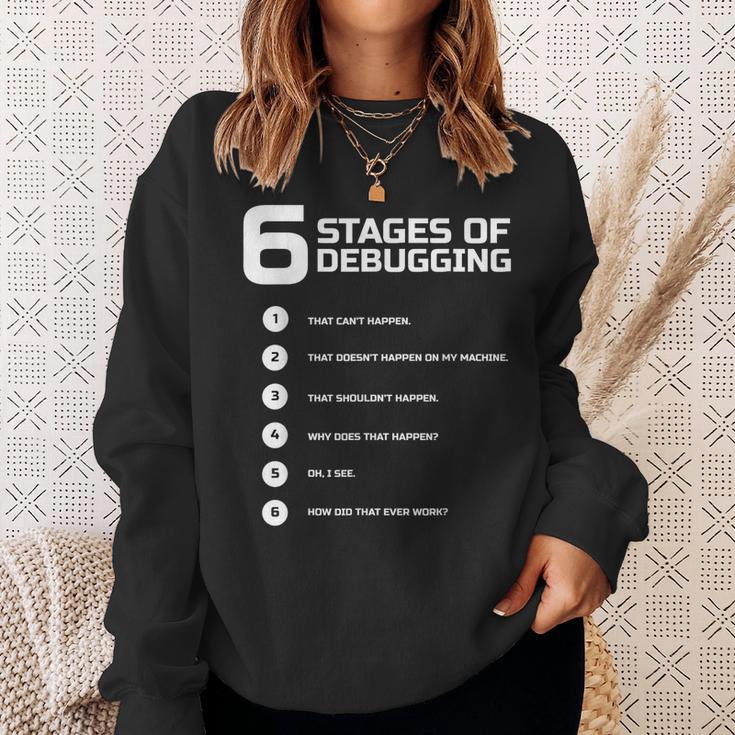 6 Stages Of Debugging Bug Coding Computer Programmer Sweatshirt Geschenke für Sie