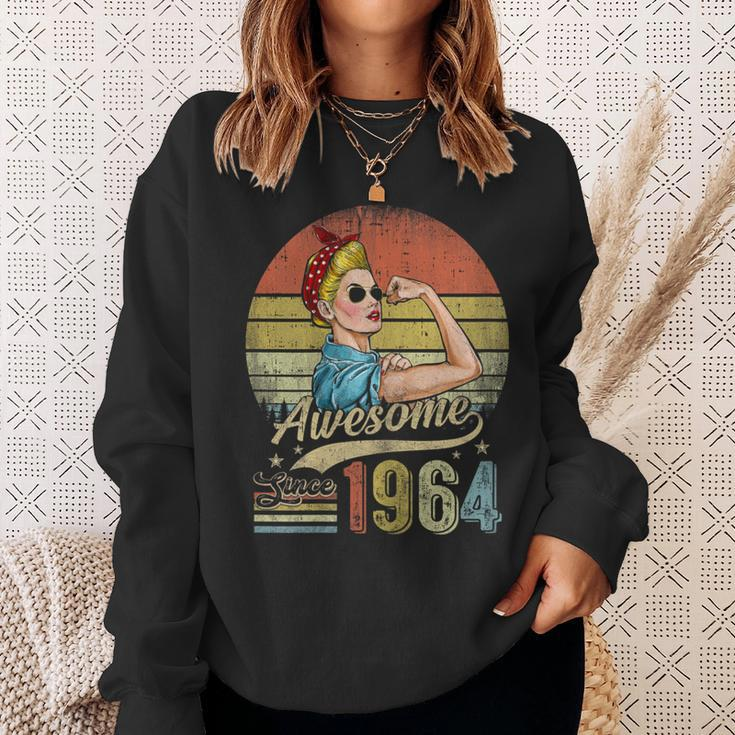 60 Year Old Awesome Since 1964 60Th Birthday Women Sweatshirt Gifts for Her