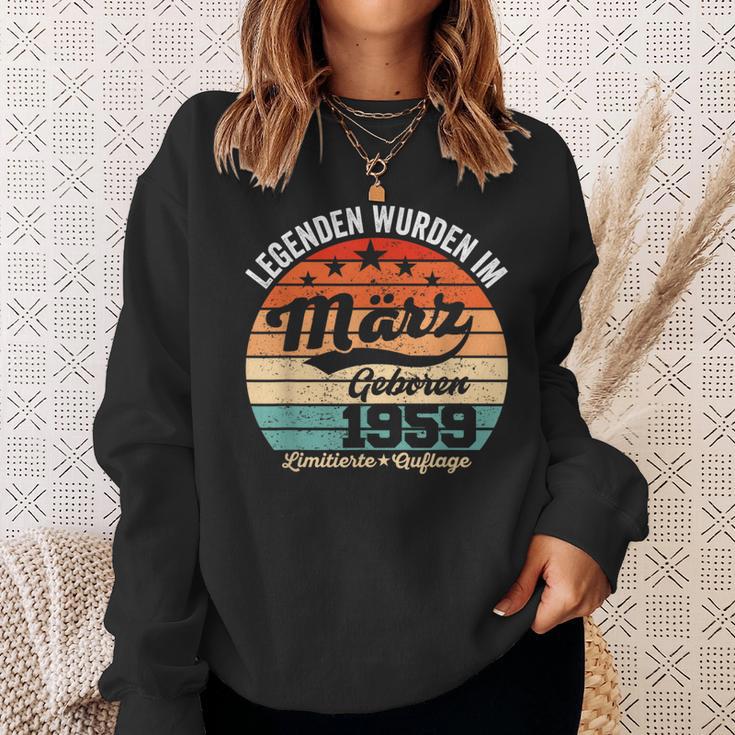 65Th Birthday Man Legends Are Im Marz 1959 Sweatshirt Geschenke für Sie