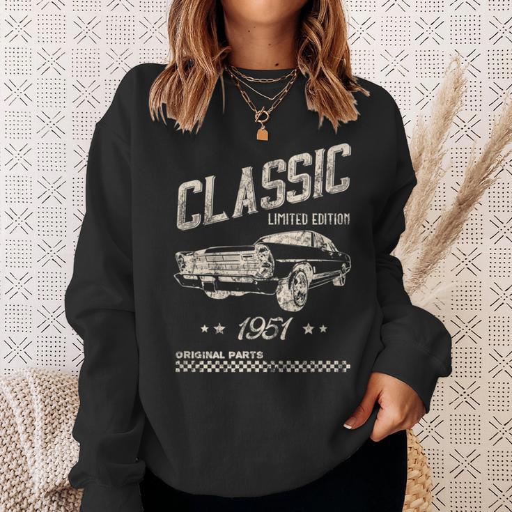 70Th Birthday For 1951 Limited Edition Classic Car Sweatshirt Gifts for Her