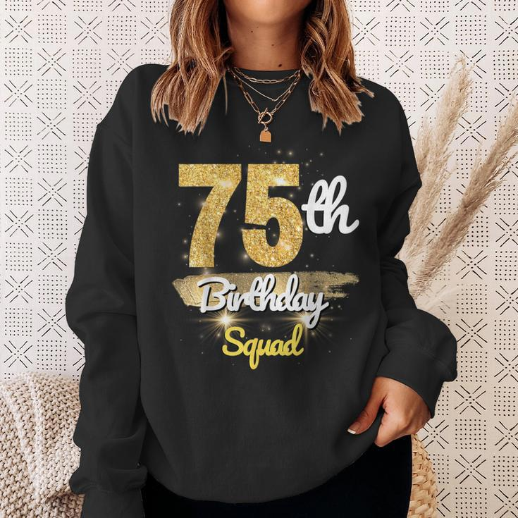 75Th Birthday Squad 75 Year Old Birthday Sparkle Sweatshirt Gifts for Her