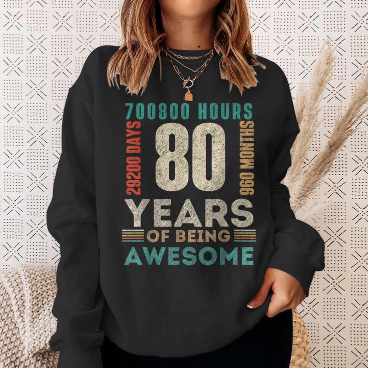 80Th Birthday Hours Days Months 80 Years Old Bday Sweatshirt Gifts for Her