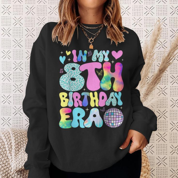 In My 8Th Birthday Era 8 Years Old Girls 8Th Birthday Groovy Sweatshirt Gifts for Her