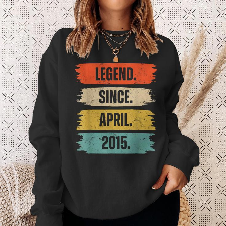 9 Years Old Legend Since April 2015 9Th Birthday Boys Sweatshirt Gifts for Her