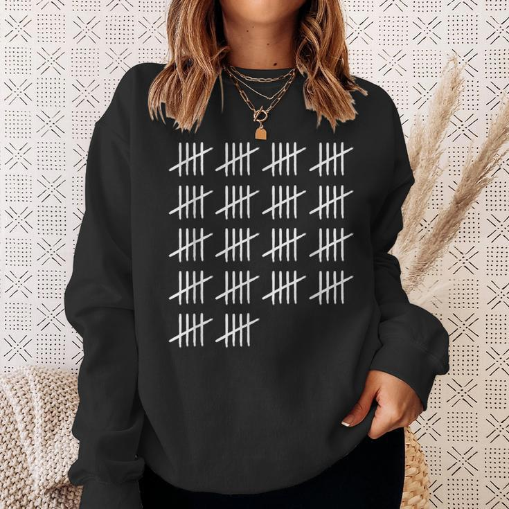 90 Years Old Tally Marks 90Th Birthday Sweatshirt Gifts for Her