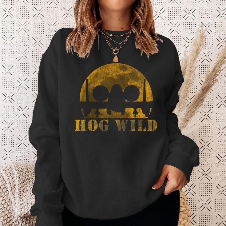 A10 Warthog Hog Wild Silhouette Military AviationSweatshirt Gifts for Her