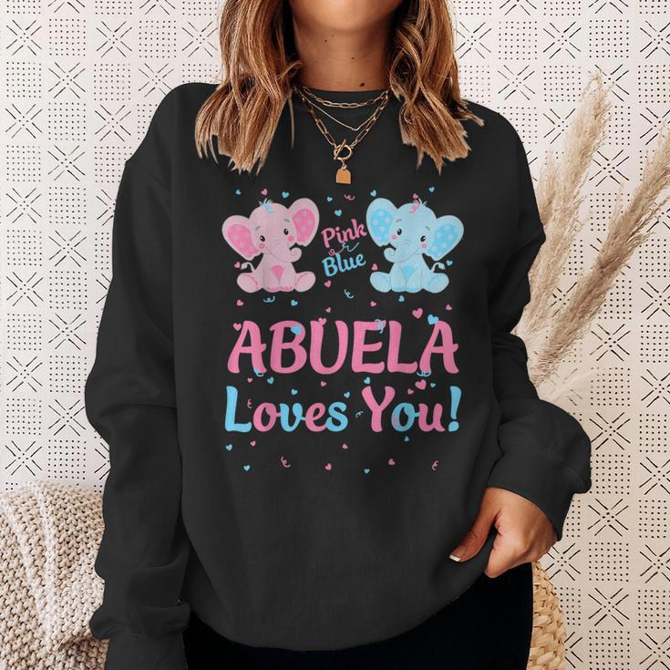 Abuela Gender Reveal Pink Or Blue Matching Family Elephant Sweatshirt Gifts for Her