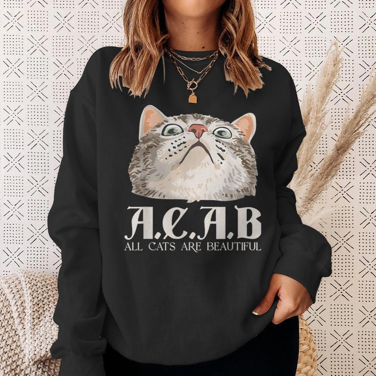 ACAB All Cats Are Beautiful Pets Animals Kitten Cats Sweatshirt Geschenke für Sie