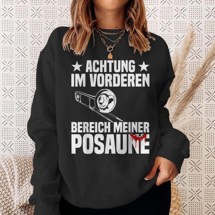 Achtung Trombonist Sweatshirt Geschenke für Sie