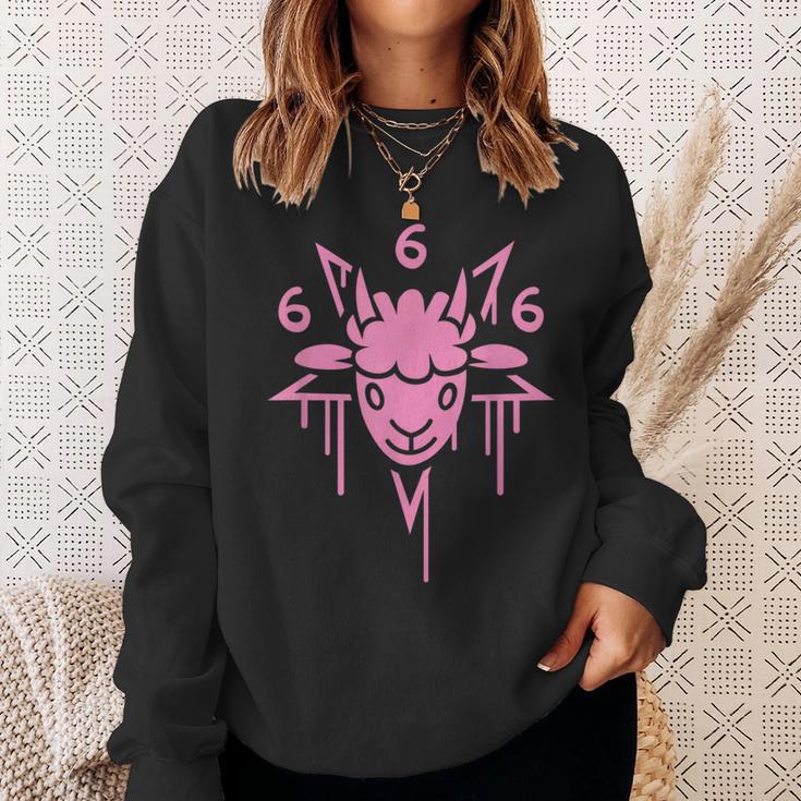 Adorable Satanic 666 Baphomet Pentagram Sweatshirt Gifts for Her