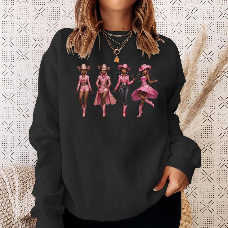 African American Black Cowgirls Western Country Rodeo Texas Sweatshirt Gifts for Her