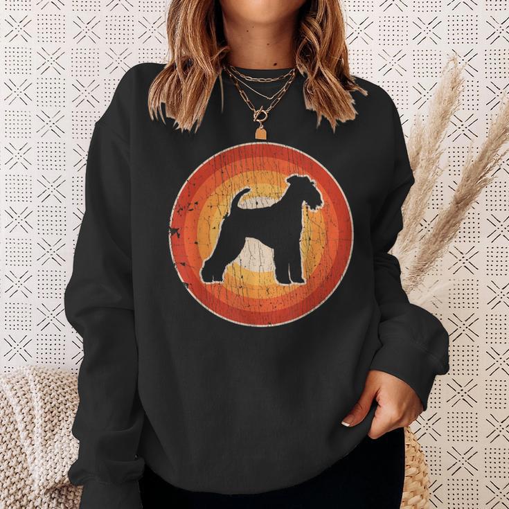 Airedale Terrier Retrointage 60S 70S Sunset Dog Lovers Sweatshirt Geschenke für Sie