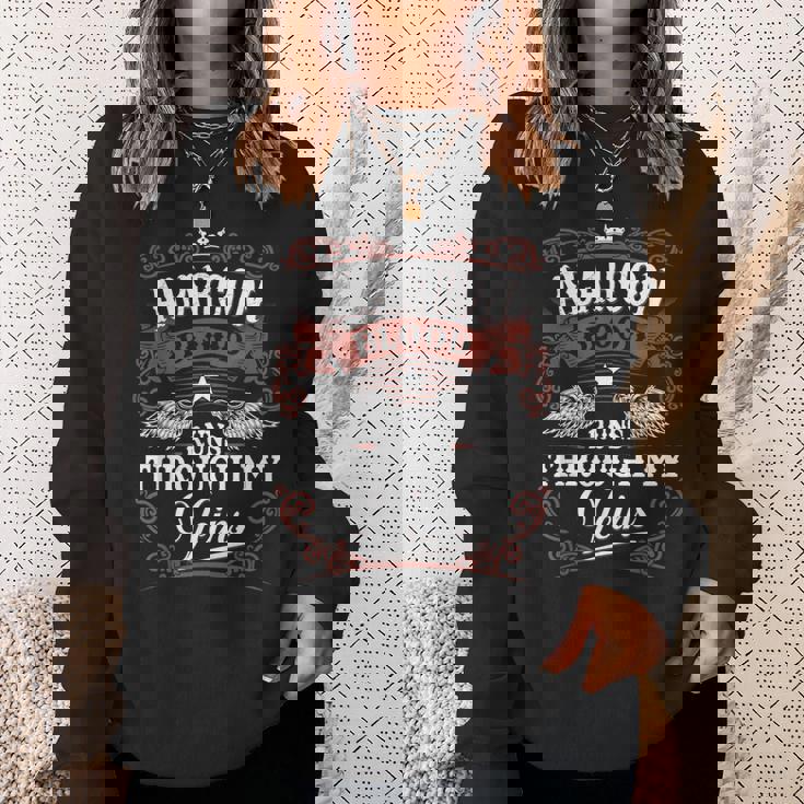 Alarcon Blood Runs Through My Veins Vintage Family Name Sweatshirt Gifts for Her